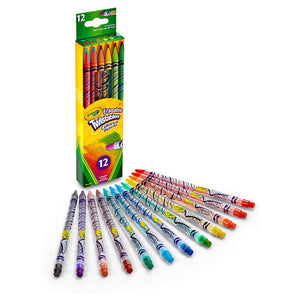 Lápices de colores girables borrables - 12 unidades