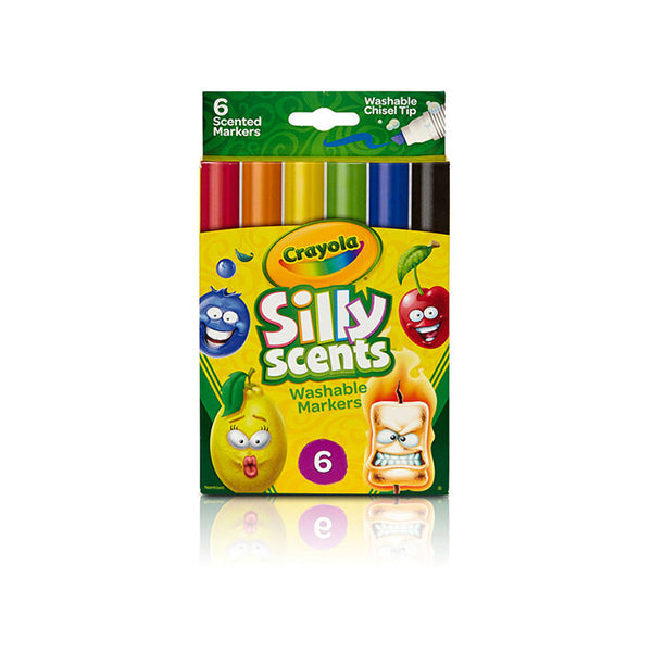 Plumones punta biselada Silly Scents - 6 unidades
