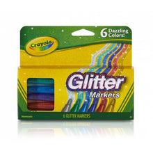 Plumones glitter - 6 unidades