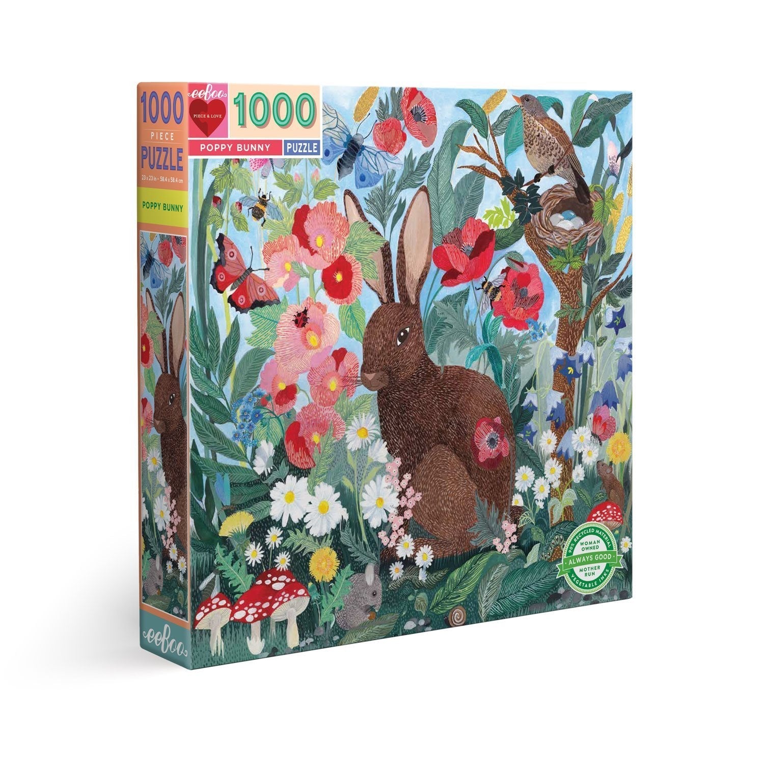 Puzzle Conejito de amapola- 1000 piezas