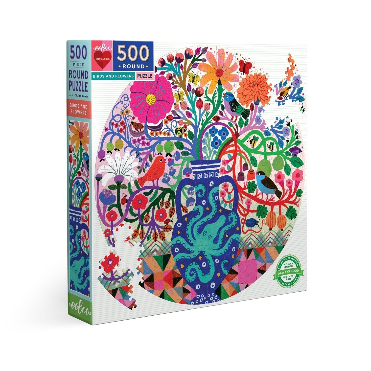 Puzzle Pájaros y flores - 500 piezas