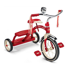 Triciclo rojo metálico