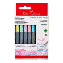 Plumón Multimark Plus colores pasteles - 5 unidades