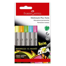 Plumón Multimark Plus colores neón - 5 unidades