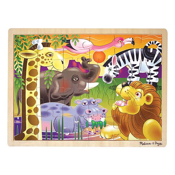 Puzzle enmarcado - Animales africanos (24 piezas)