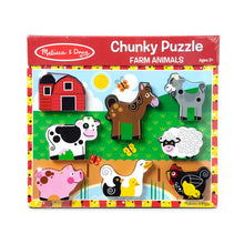 Puzzle Encaje De Madera 3D Chunky -  Animales De La Granja