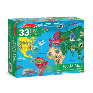 Puzzle Mapa del mundo - 33 piezas