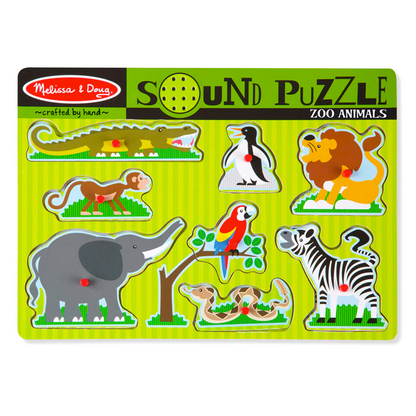 Puzzle con sonido - Animales del zoologico