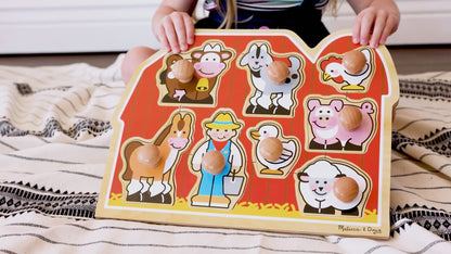 Puzzle con tomador - Animales del campo